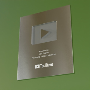 YouTube銀の盾　付属品セット 93266b3e522434667f9b9c45d40fba