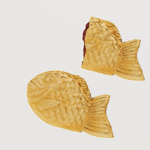 たい焼き器B　3Dモデル 缩略图 8