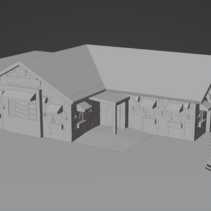 町のカフェ　3Dモデル 缩略图 9