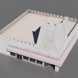 色褪せた店舗　3Dモデル 缩略图 4