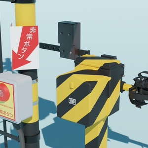 遮断機 Type1　3Dモデル 缩略图 5