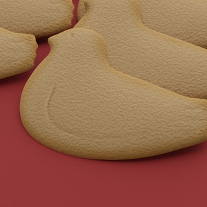 鳥のお菓子1　3Dモデル 缩略图 4