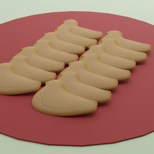 鳥のお菓子1　3Dモデル 缩略图 3