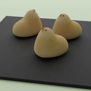 鳥のお菓子2　3Dモデル 缩略图 4