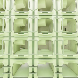 カプセルホテル　3Dモデル 缩略图 11
