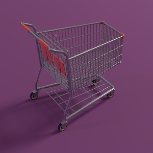 ショッピングカート　3Dモデル 缩略图 3