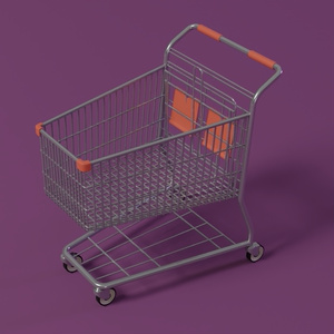 ショッピングカート　3Dモデル 缩略图 2