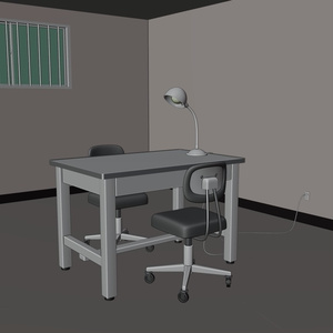 取調室　3Dモデル 缩略图 7
