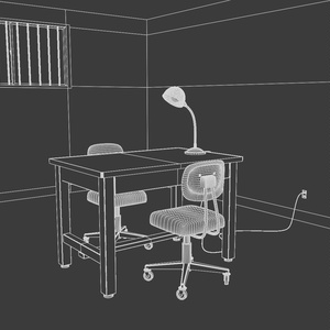 取調室　3Dモデル 缩略图 12