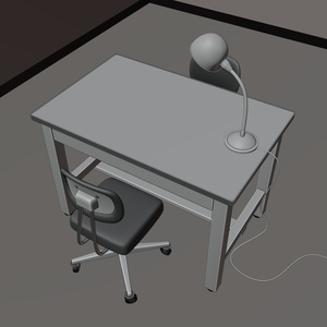 取調室　3Dモデル 缩略图 10