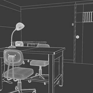 取調室　3Dモデル 缩略图 13