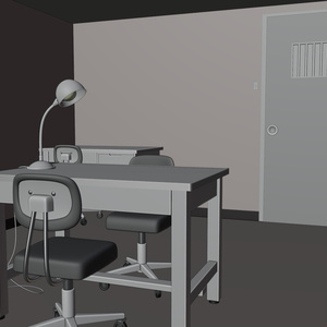取調室　3Dモデル 缩略图 8