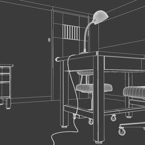 取調室　3Dモデル 缩略图 16