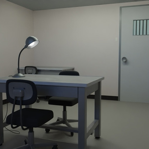 取調室　3Dモデル 缩略图 3