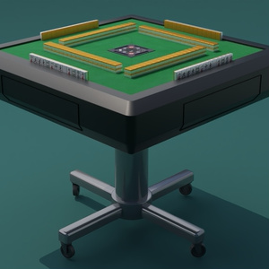 麻雀卓　3Dモデル 缩略图 2