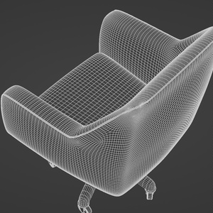 革張りの椅子　3Dモデル 缩略图 15