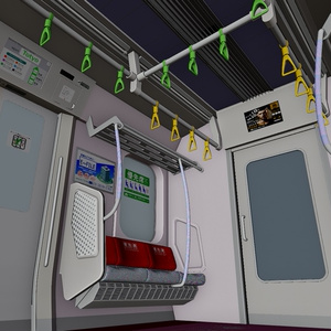 電車内部2　3Dモデル 缩略图 13