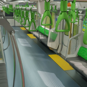 電車内部2　3Dモデル 缩略图 6
