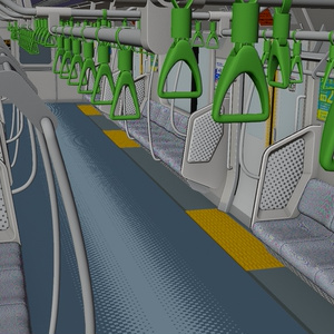 電車内部2　3Dモデル 缩略图 7