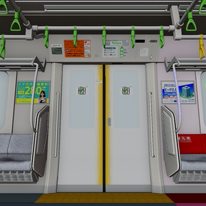 電車内部2　3Dモデル 缩略图 9