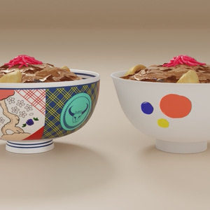 牛丼　3Dモデル 缩略图 5