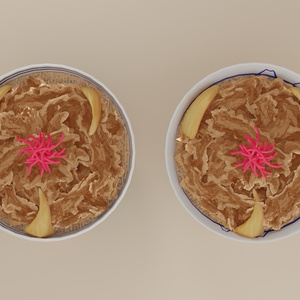 牛丼　3Dモデル 缩略图 4