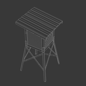 百葉箱　3Dモデル 缩略图 8