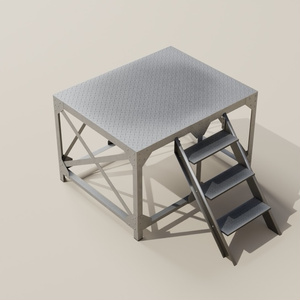 朝礼台　3Dモデル 缩略图 3