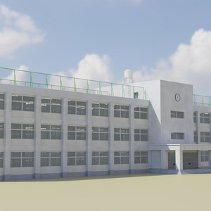 校舎　3Dモデル 缩略图 2