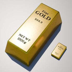 24k金インゴット　3Dモデル 缩略图 2