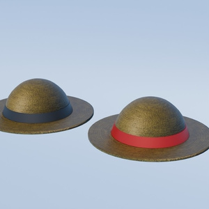 麦わら帽子　3Dモデル 缩略图 2