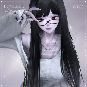 🎀 【𝑳𝒖𝒏𝒆𝒍𝒍𝒆 𝑯𝒂𝒊𝒓 01】 Long Straight Hair 缩略图 11