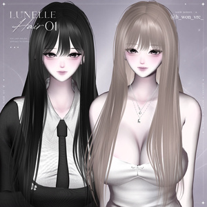 🎀 【𝑳𝒖𝒏𝒆𝒍𝒍𝒆 𝑯𝒂𝒊𝒓 01】 Long Straight Hair 缩略图 10