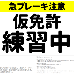 仮免許練習中プレート印刷用PDF