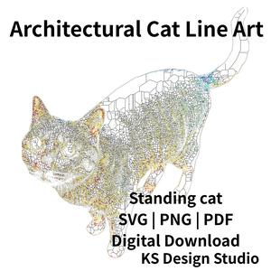 【オーダーメイド】写真から製作｜ペットのCAD線画データ（猫・犬・そのほか）