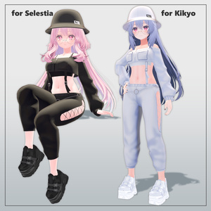 【3アバター対応】Off-Shoulder City Walk Set 缩略图 3