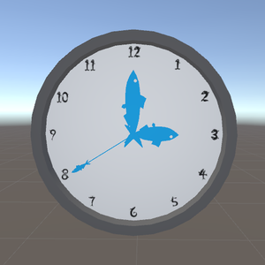 【VRChatワールドギミック】イワシ時計