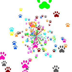 【APNG+MP4】猫の足跡がいっぱい【ループ有/透過有】