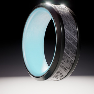 Meteorite Glow stone Ring