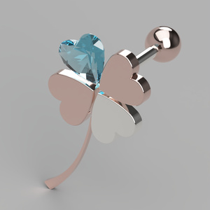 [VRCHAT] Four-Leaf Clover Ear Ring / 네잎 클로버 귀걸이