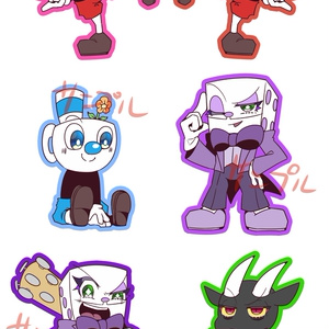 【Cuphead】ダイカットシールセット