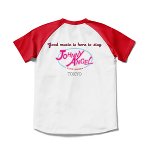 Live House Johnny Angel Tokyo T-shirt TipeC　Red/White（ライブハウス　ジョニーエンジェル東京Tシャツ　タイプCレッド/ホワイト/赤白）