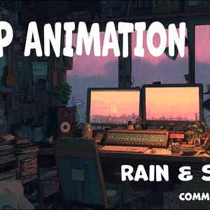 【4K/Seamless Loop】雨の夕暮れ - 90s Anime Lo-fi Background 