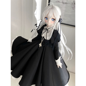 即納】MDD服 天使チャイナセット（くろ・ぱんだ）1/4ドール服