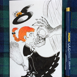 【原画】ハロウィンカードA