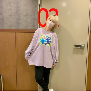 【WEB限定】Rudder「夢見チャイナ」ロングTシャツ【パープル】