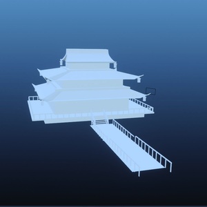 3dモデル和風な建物セット