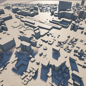 3D都市モデル｜JR金沢駅周辺 1000m四方