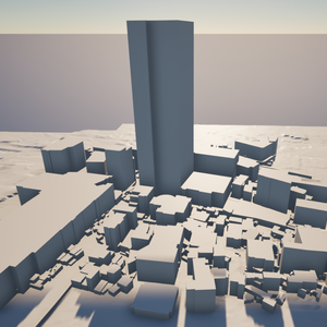 3D都市モデル｜大阪市あべのハルカス周辺 500m四方