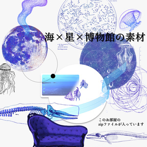 【無償/有償】海×星×博物館の素材